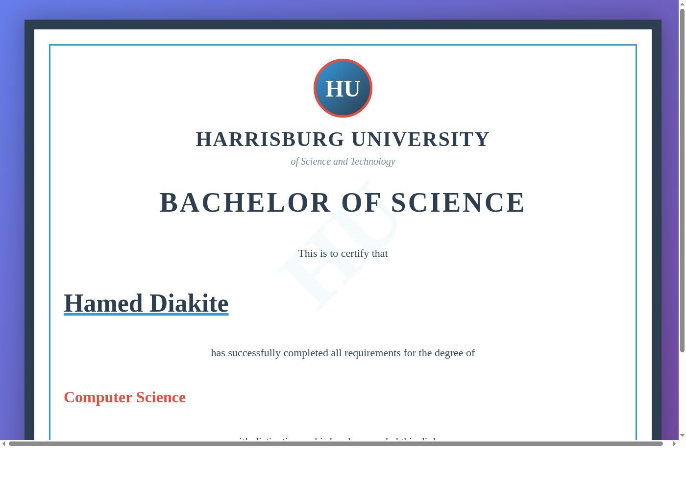 Bachelor's Degree in Computer Science